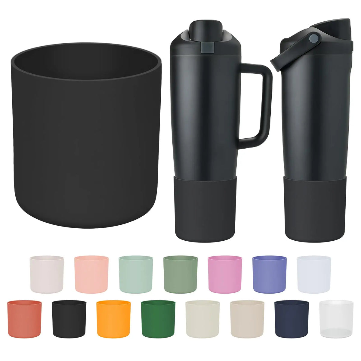 Silicone Protective Boot Sleeve for 30 oz (887 ml) & 40 oz (1.18 L) Tumbler Bottles, Anti-Slip Full-Bottom Cover