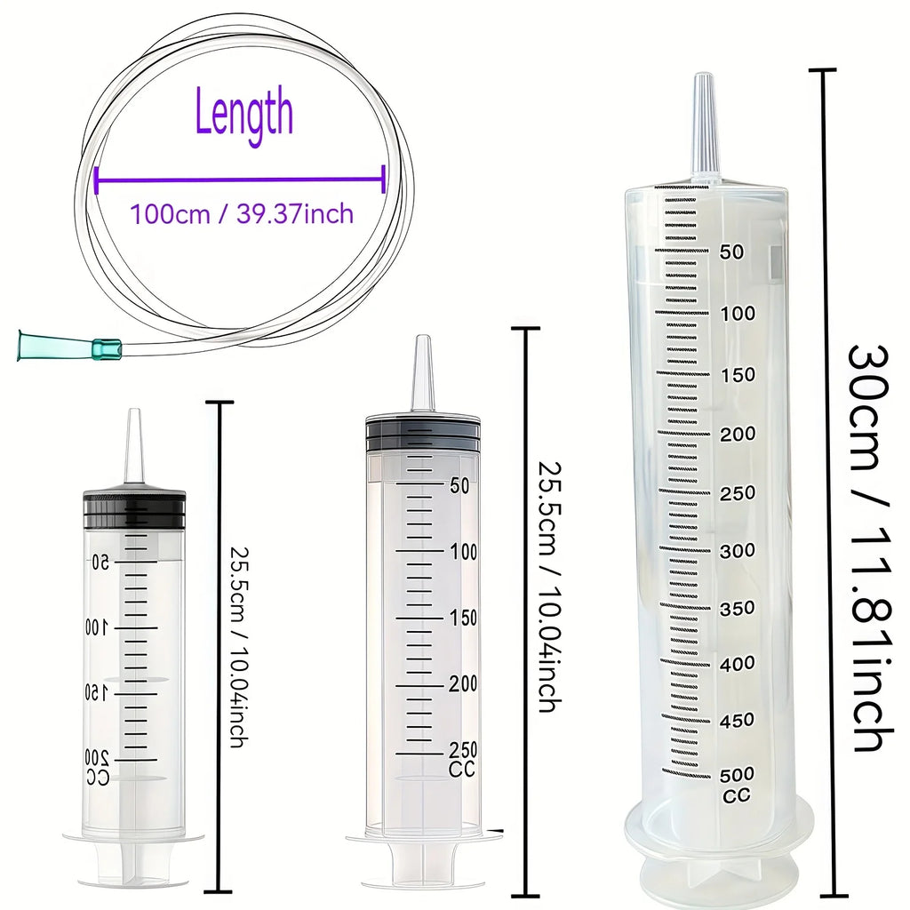 Car Fluid Suction & Injection Syringe Kit – Extractor and Injector for Auto Fluids
