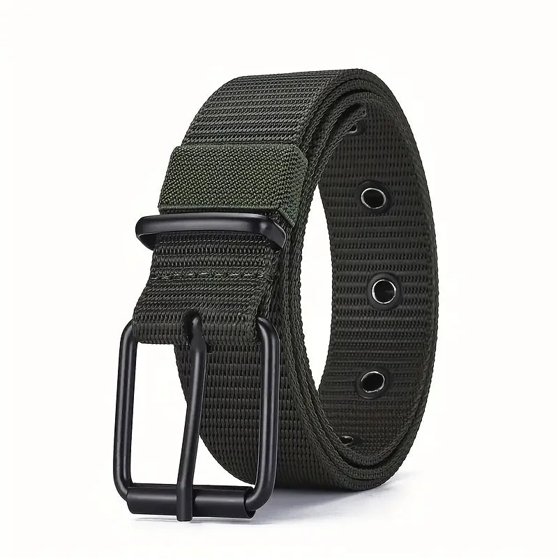 Durable Nylon Canvas Tactical Belt – Heavy-Duty Work Belt with Quick-Release Prong Buckle, 3.4 cm (1.34 in) Width