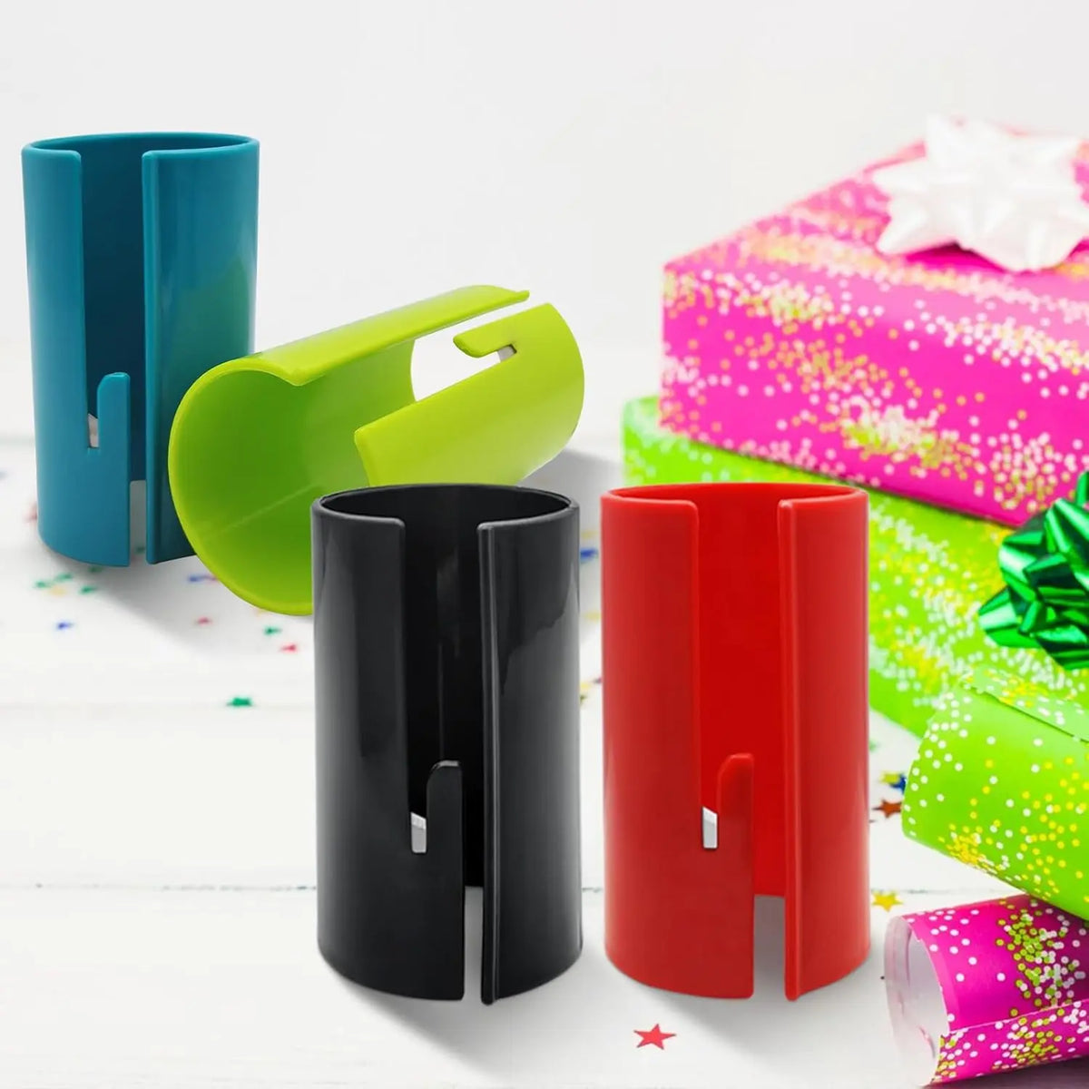 Portable Wrapping Paper Cutter for Rolls – Gift Wrap Cutter for Christmas & Birthday Packaging