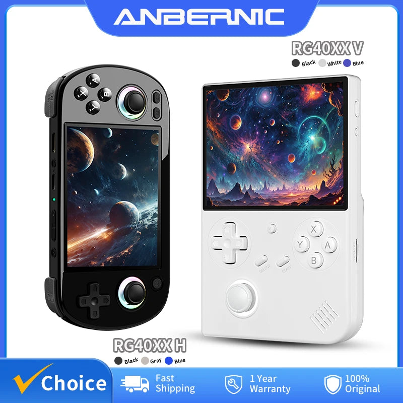 Handheld Retro Game Console - Linux 64‑bit, 4.0-inch (10.16 cm) IPS 640x480, RGB Joystick, HDMI Output, Wi‑Fi & Bluetooth, 64GB