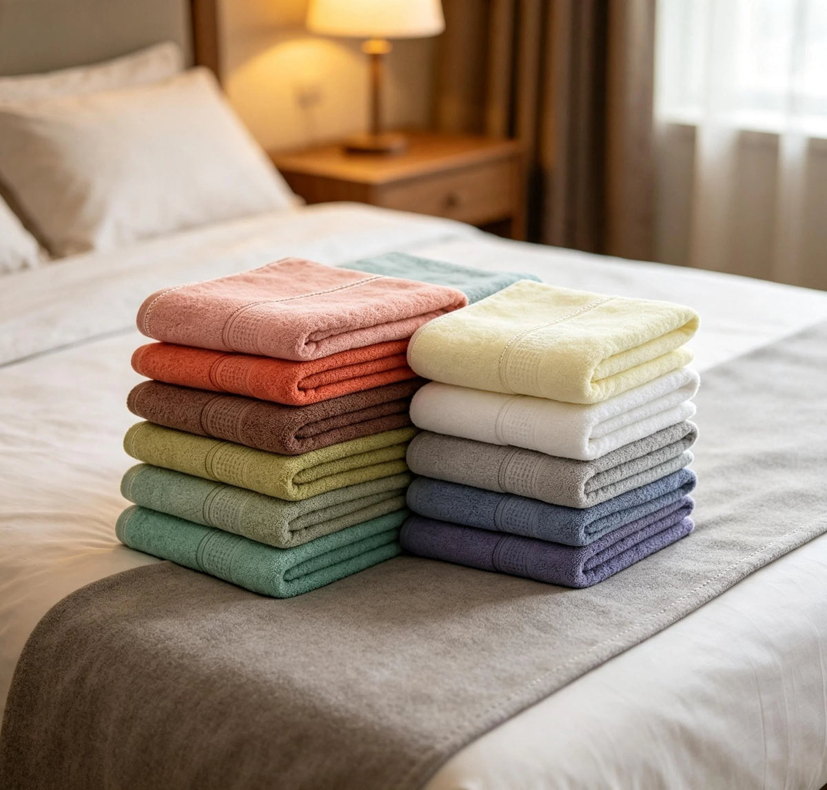 100% Cotton White Hand Towels 35 x 70 cm (13.8 x 27.6 in) Thick Terry Bath Towels for Gym Travel Sport