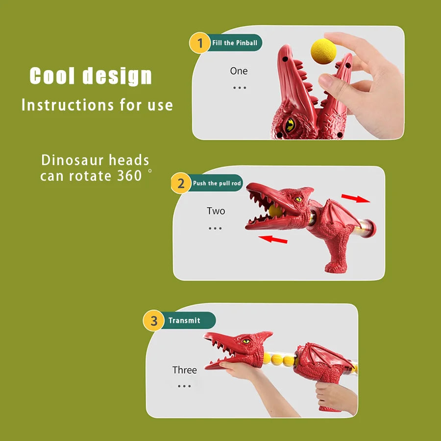 Tyrannosaurus Rex Dinosaur Soft Bullet Blaster - Interactive Parent-Child Puzzle Toy for Kids Ages 3-6