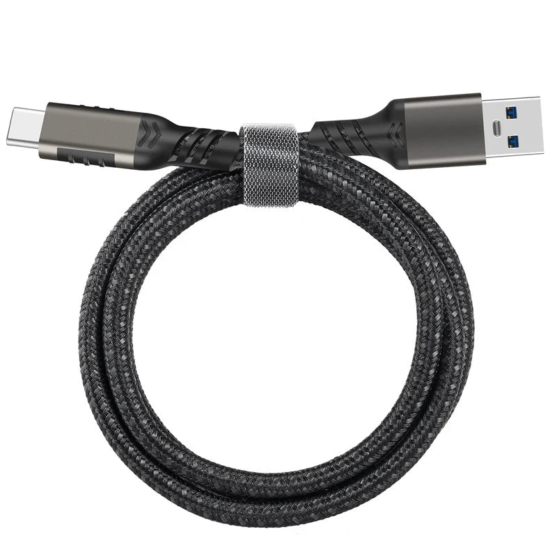 USB 3.2 Gen2 10Gbps USB-A to USB-C Fast Charging Data Cable, 3A 60W QC3.0, Braided 2 m (6.6 ft)