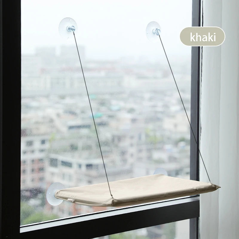 Window Cat Hammock Bed 55×35 cm (21.6×13.8 in) – Holds up to 20 kg / 44 lb | Suction-Cup Hanging Cat Perch & Sunny Window Seat