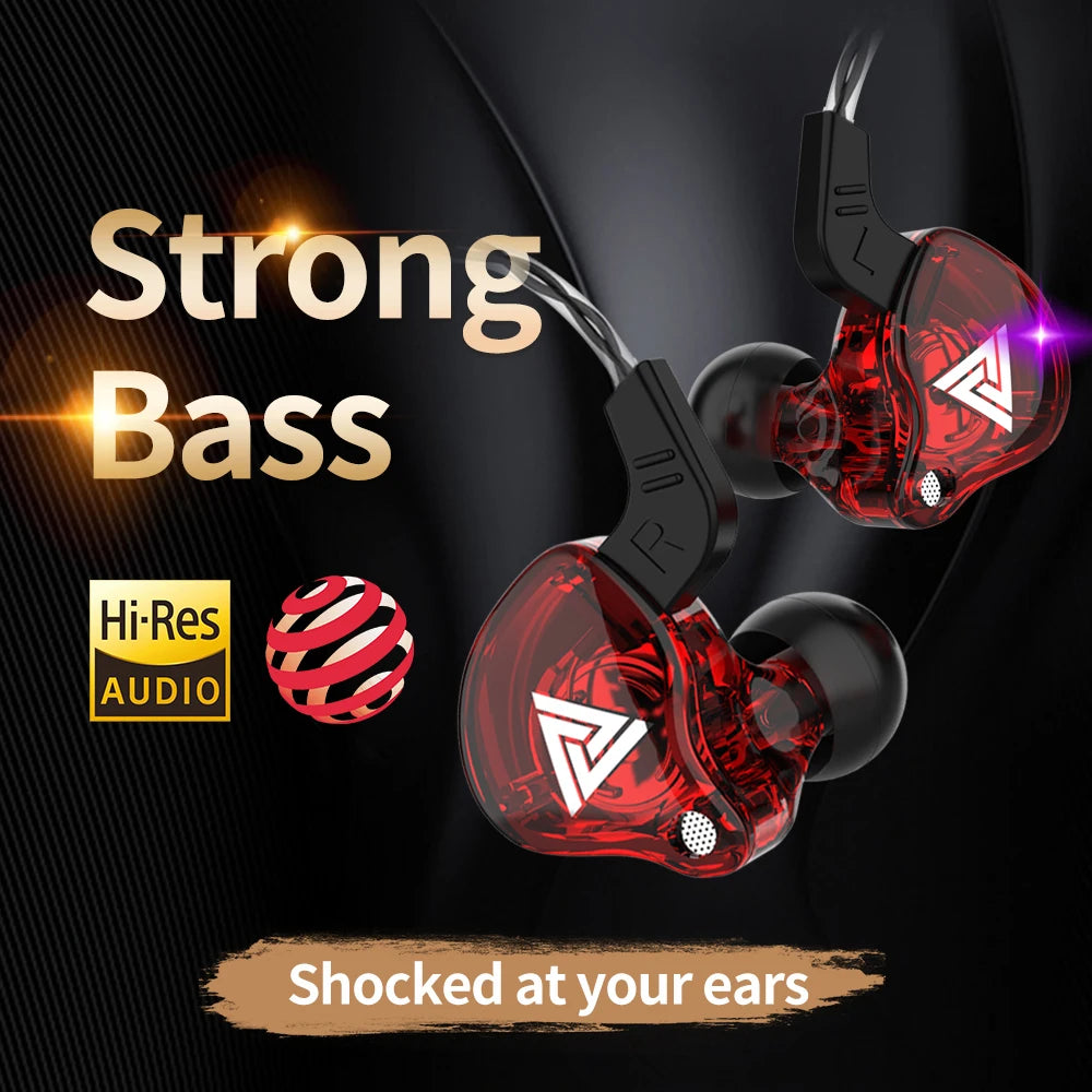 Wired In-Ear Headphones — Dual 8mm Drivers 3.5mm Stereo HiFi Earbuds with Mic for Sports