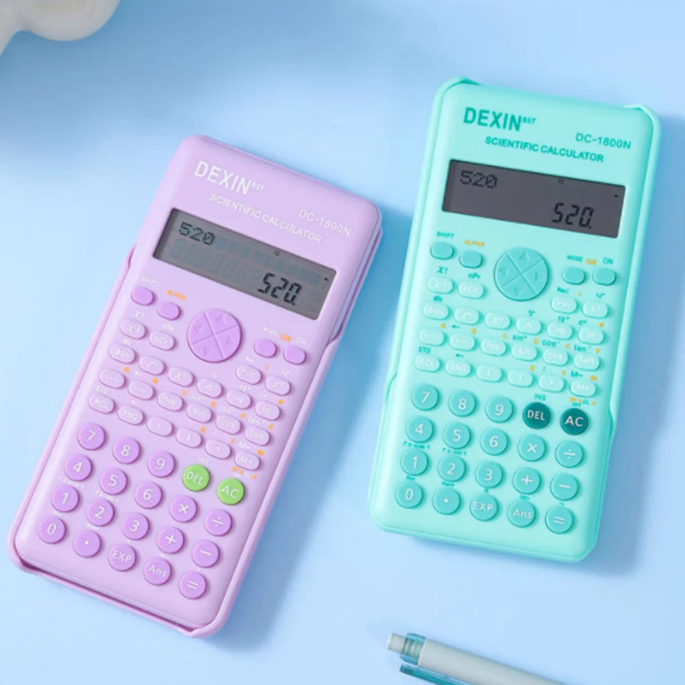 Scientific Calculator 240 Functions 2-Line LCD Pink Ideal for High School & College Students and Teachers