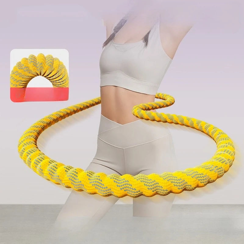 Weighted Soft-Padded Hula Hoop for Women - Waist Slimming & Core Workout, Home Fitness Hoop
