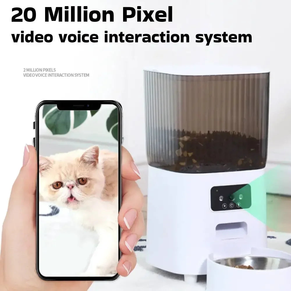 5L Smart WiFi Pet Feeder with HD Camera — Automatic Cat & Dog Food Dispenser, Programmable Timer & 304 Stainless Steel Bowl