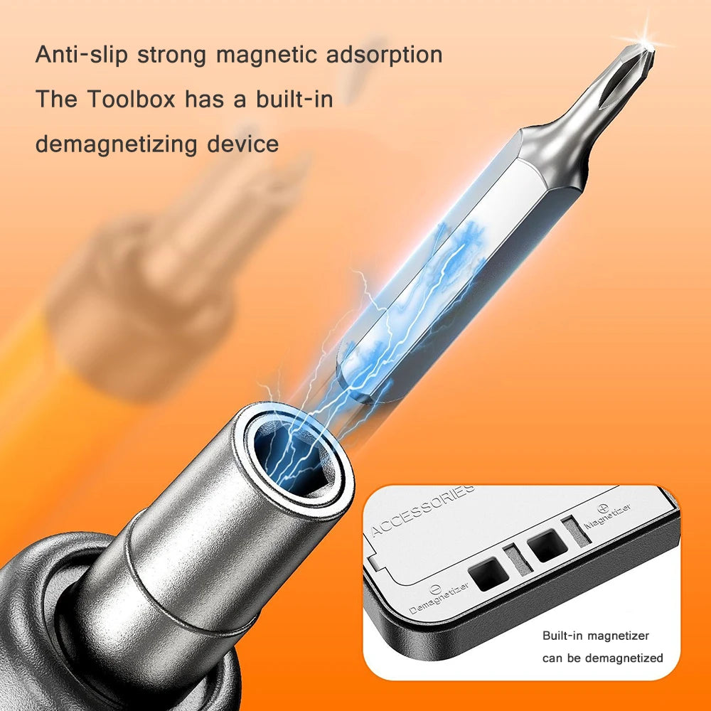 Precision Rechargeable Electric Screwdriver Set, 38-Piece Mini Wireless Repair Kit for Phones, Laptops & Electronics