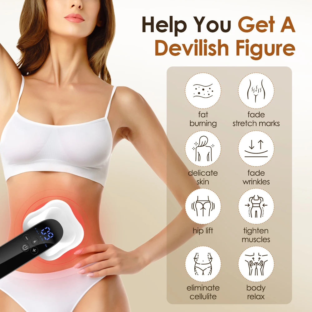 Electric Abdomen Massager — Deep Tissue Cellulite Remover & Body Sculpting Device for Belly, Legs & Arms