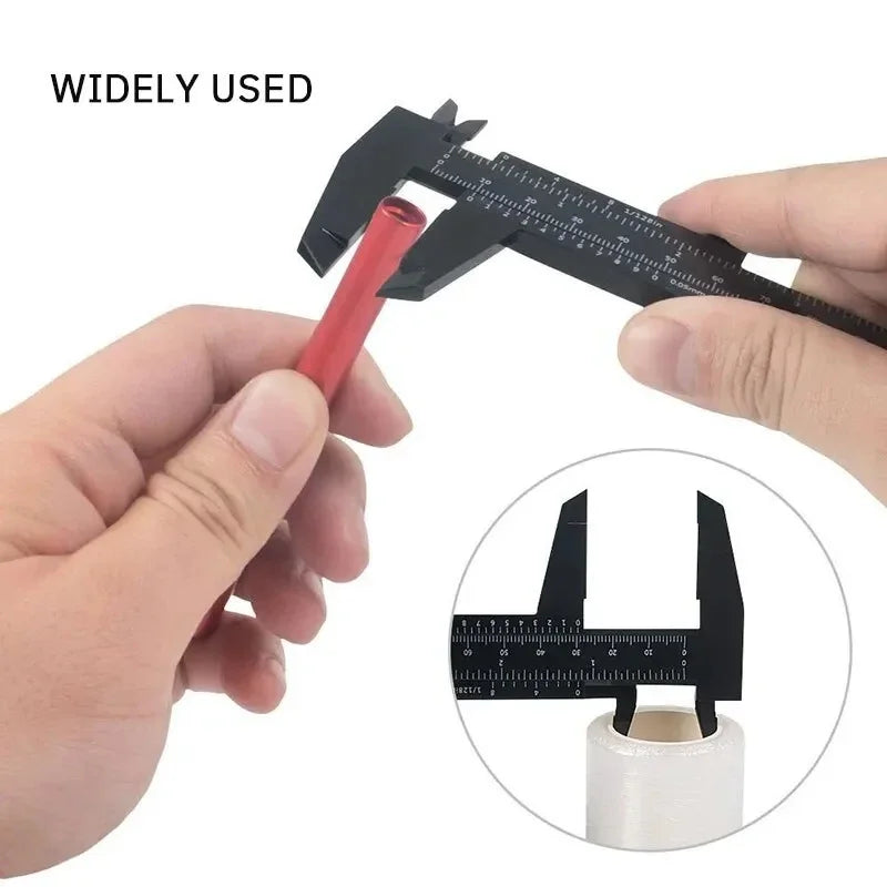 Mini Plastic Vernier Caliper 0-150mm (0-6 in) Portable Manual Measuring Tool for Students & DIY