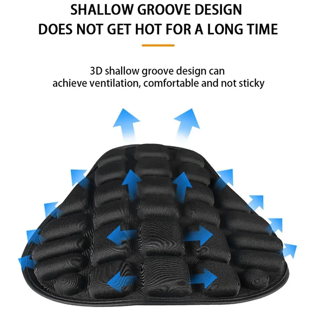 EVA Foam Motorcycle Seat Cushion Pad 340x360mm (13.4x14.2 in) Universal Breathable Shock-Absorbing Bike Seat