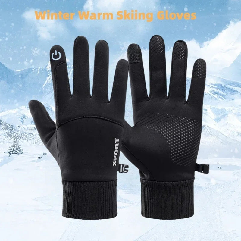 Women’s Waterproof Winter Cycling Gloves - Fleece Lined Full-Finger Touchscreen Gloves for Running, Motorcycle, Skiing
