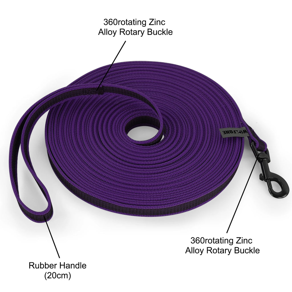 Dual-Color Dog Leash – Durable Fiber Training Lead, Multiple Lengths 1.5m/2m/3m/5m/10m/15m (4.9–49.2 ft)