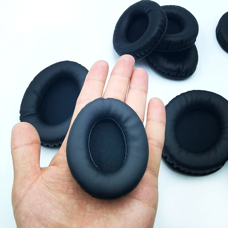 Oval Replacement Ear Pads for Headphones - Leather Foam Cushions, Multiple Sizes (60x70 to 90x110 mm / 2.36x2.76 to 3.54x4.33 in)