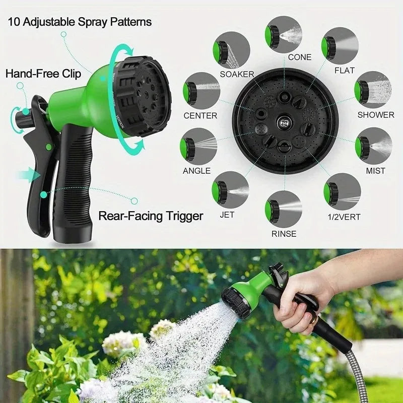 8-Mode High Pressure Garden Hose Nozzle for Car Washing, Yard Spraying & Irrigation