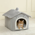 Foldable Removable Washable Pet House - Cozy Cave Bed for Extra Small Dogs, Small to Medium Cats