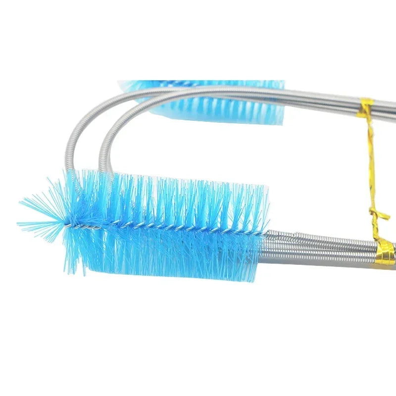 Aquarium Tube Cleaning Brush Flexible Stainless Steel Hose & Filter Pump Brush for Fish Tanks (35.4 in / 90 cm, 61.0 in / 155 cm)