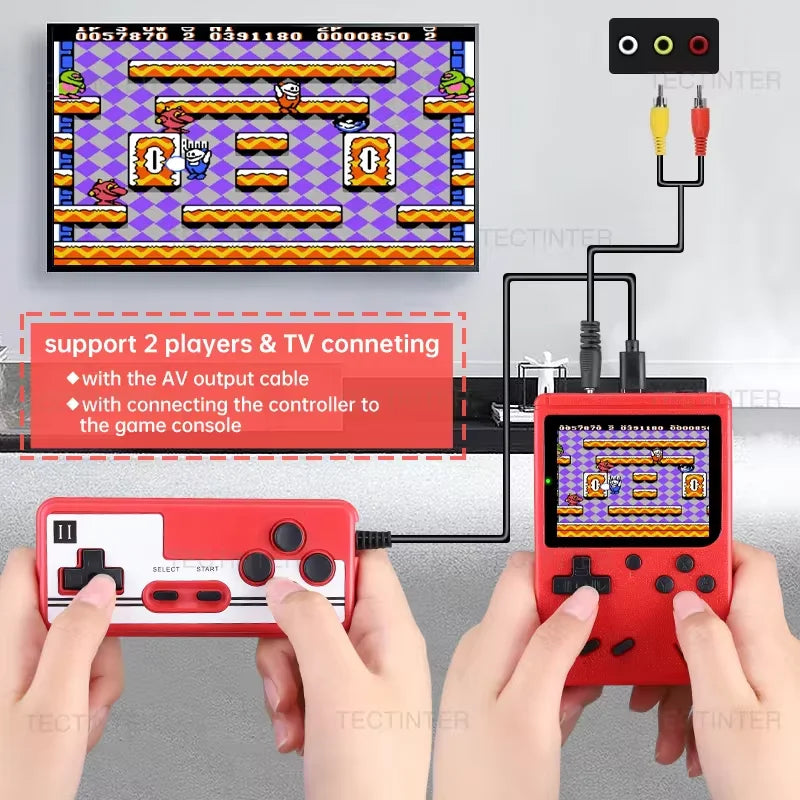 Retro Mini Handheld Game Console 2.4-Inch (6.1 cm) - Portable 8-Bit Player with 500 Built-In Games, AV Out & Rechargeable Battery