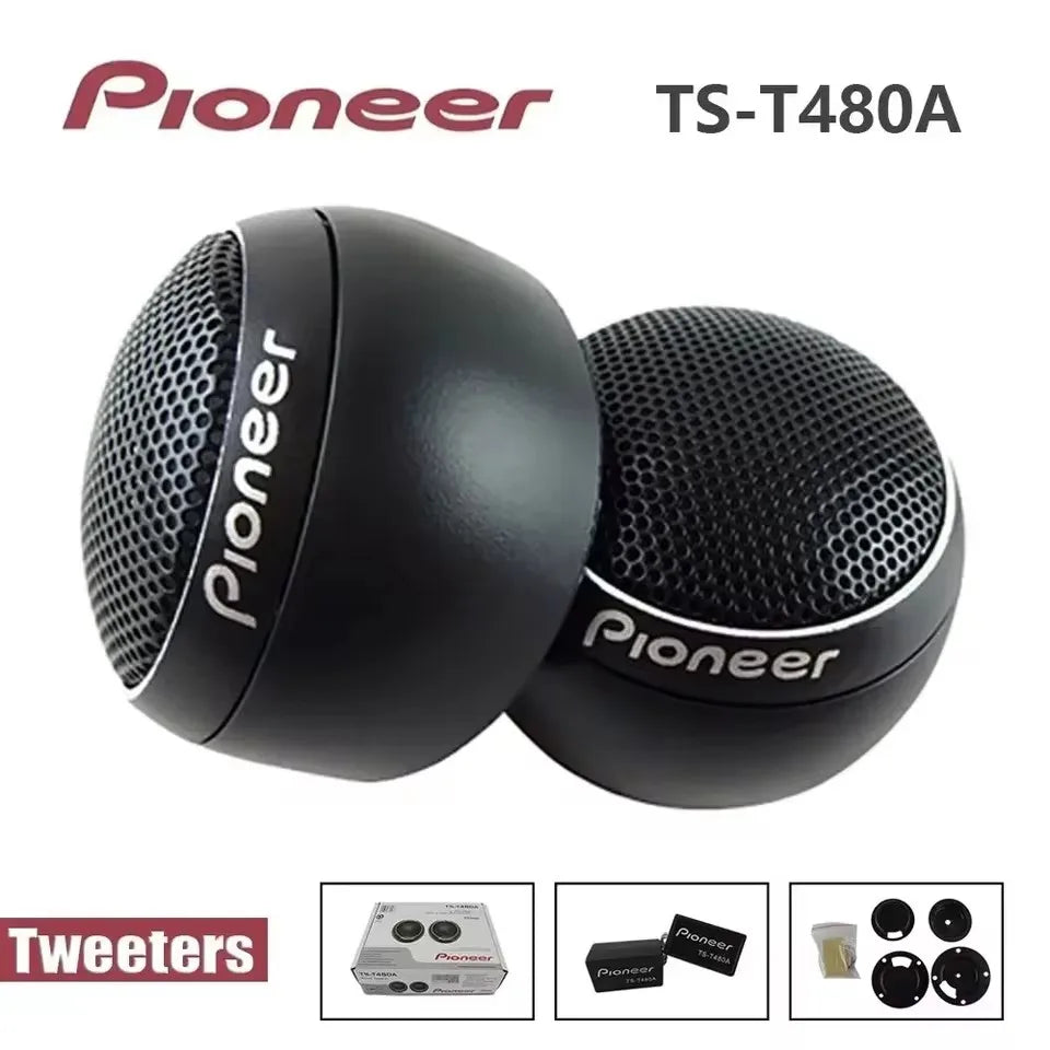 Silk Dome Car Tweeter Speakers – Universal 12V Car Audio Tweeters, 80W RMS (600W Peak), 1 in (25.4 mm)