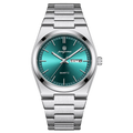 Men's Quartz Stainless Steel Watch 40-44mm Dial, 3ATM Water-Resistant Luminous Chronograph with Date