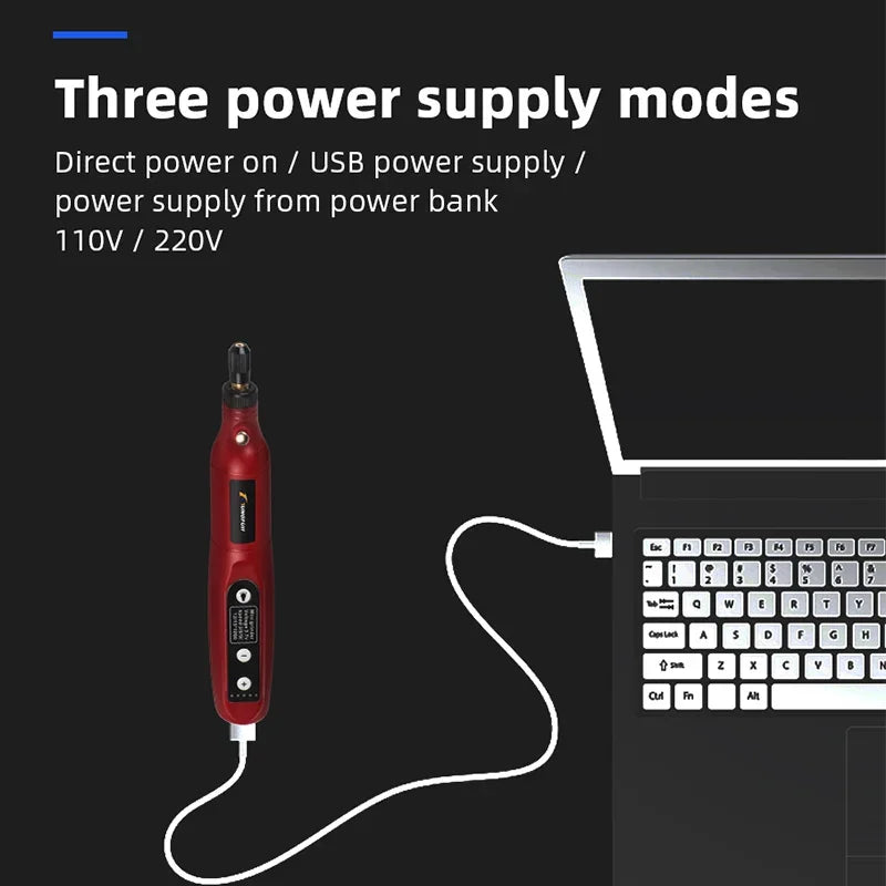 USB Rechargeable Wireless Engraving Pen - Mini Cordless Rotary Drill with Grinding Accessories