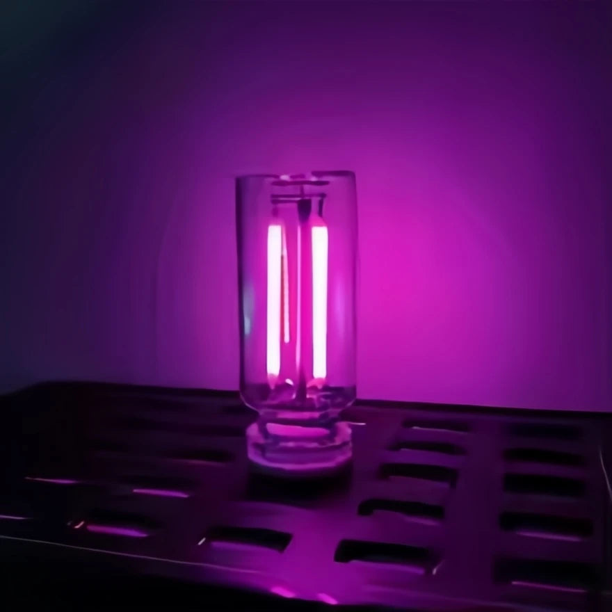 USB Touch LED Glass Night Light – Dimmable Ambient Lamp for Bedroom, Car & Camping