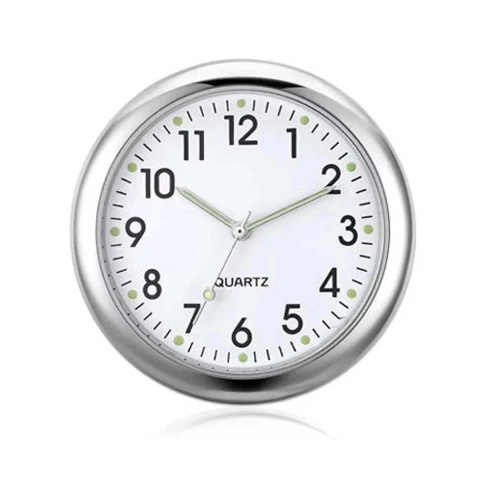Luminous Mini Car Clock Stick-On Digital Dashboard Quartz Timepiece - 1.6 in (4 cm)
