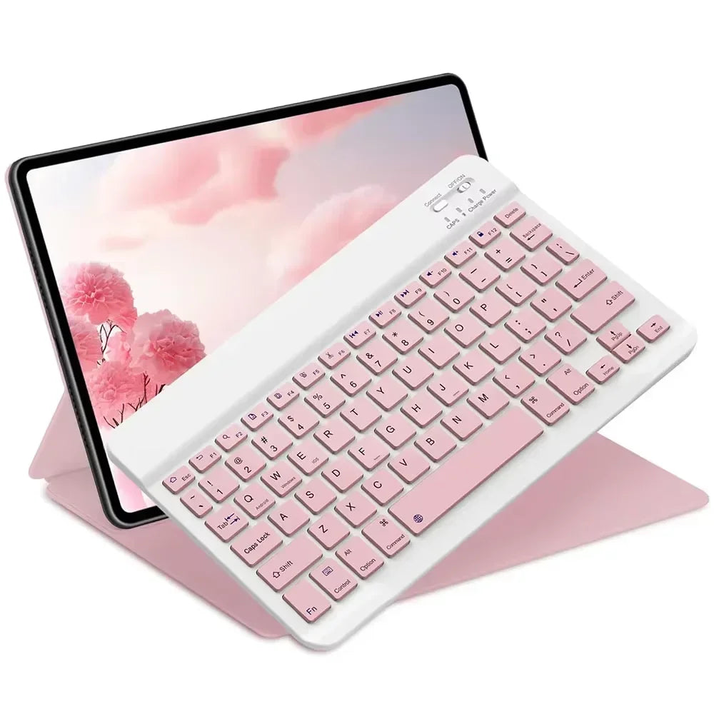 Bluetooth Compact 59-Key Wireless Keyboard for iPad Air/Pro/Mini & Tablets – Rechargeable, Micro USB, 7–13 Inch (17.8–33 cm) Compatible