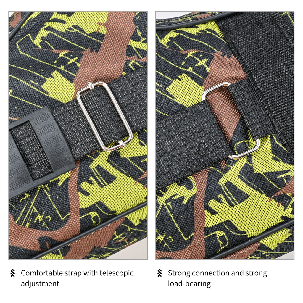 2-Layer Foldable Sea Fishing Bag 1.3m / 1.5m (4.3 ft / 4.9 ft) Double-Shoulder Rod Carrier & Outdoor Tackle Storage