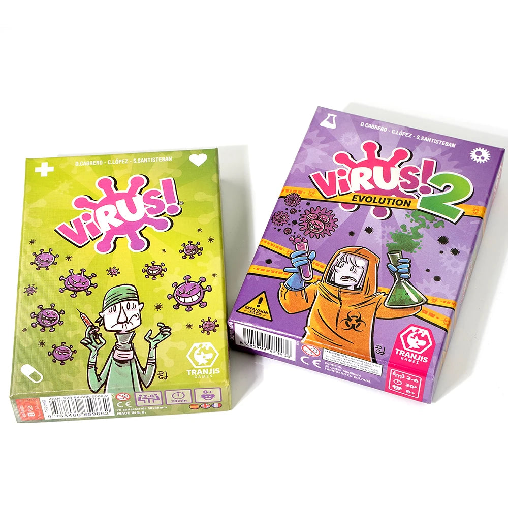 Bilingual Virus Card Game - Spanish & English Party Card Game for Family and Friends (Ages 14+)