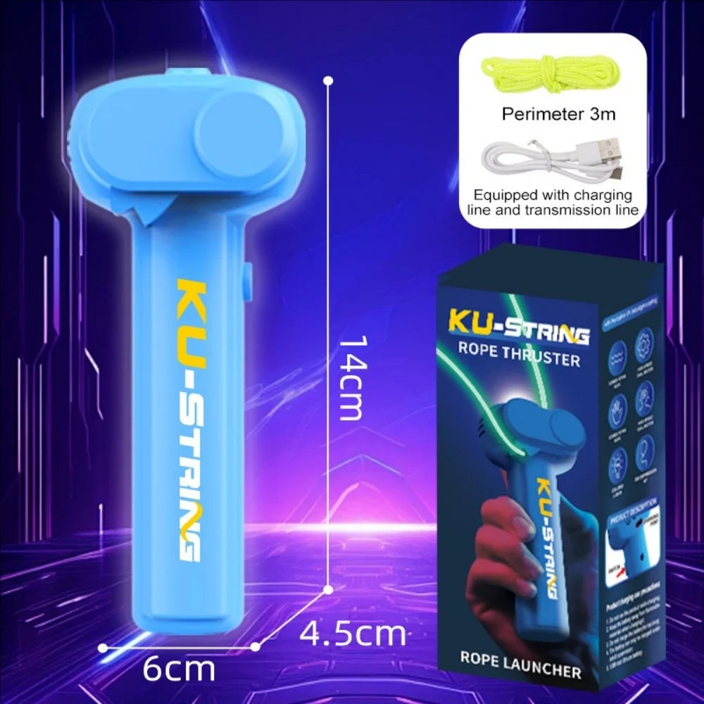 Glow-in-the-Dark Electric Rope Spinner Toy — Rechargeable Outdoor Decompression Toy for Kids & Cats