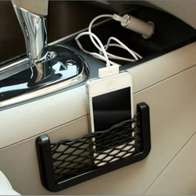 Car Seat Back Mesh Storage Pocket – Elastic Phone & Sundries Organizer, 4-Pack (15×8 cm / 20×8 cm | 5.9×3.1 in / 7.9×3.1 in)