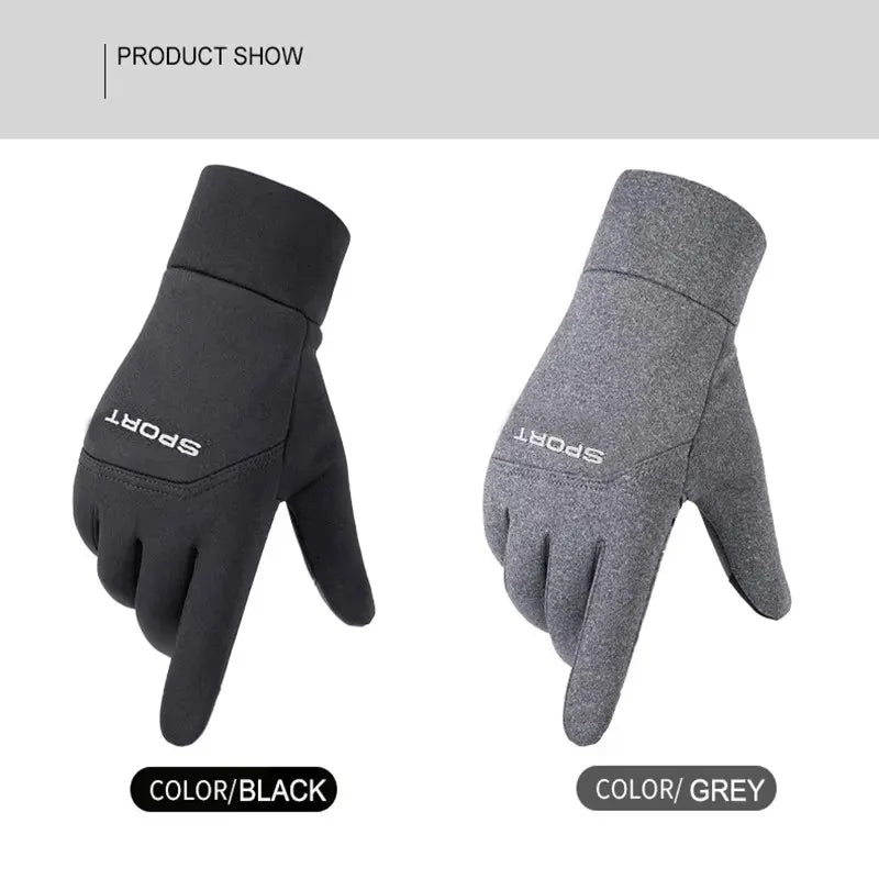 Touchscreen Winter Gloves for Men & Women — Fleece-Lined, Windproof & Water-Resistant Cycling Gloves