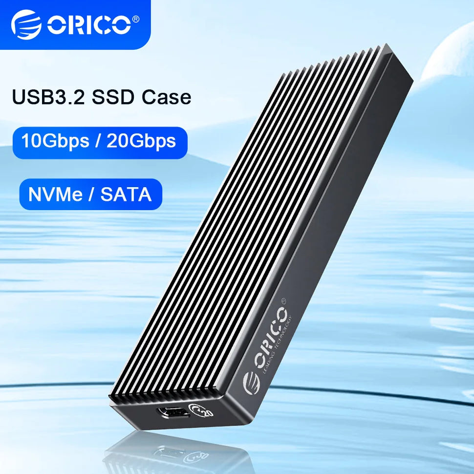 M.2 NVMe & SATA External SSD Enclosure USB-C / USB-A 10Gbps (USB 3.2 Gen2) Compatible with 2230/2242/2260/2280 Up to 4TB