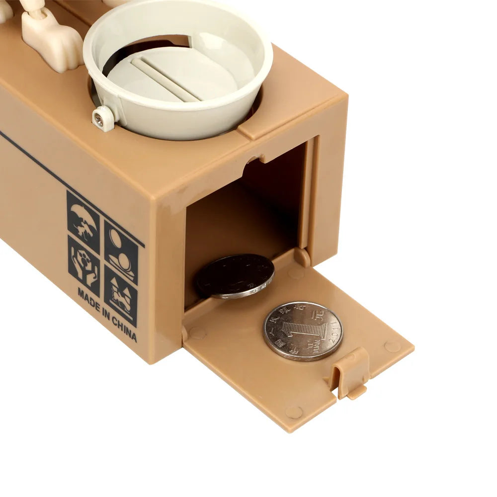 Electric Cartoon Dog Coin Bank – Battery-Operated Eating Money Piggy Bank for Kids Birthday Gift