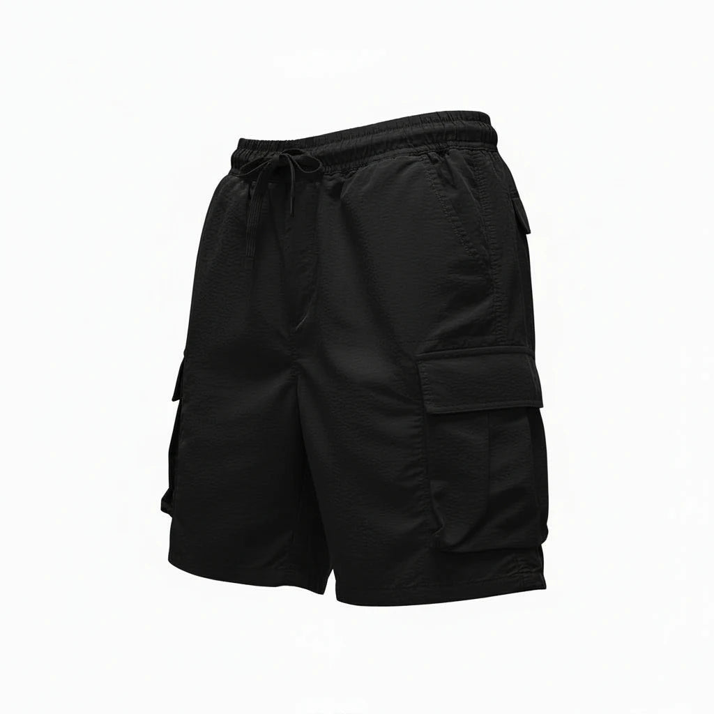 Men's Casual Loose Knee-Length Outdoor Work Shorts – Ice Silk Breathable 3/4-Length with Pockets