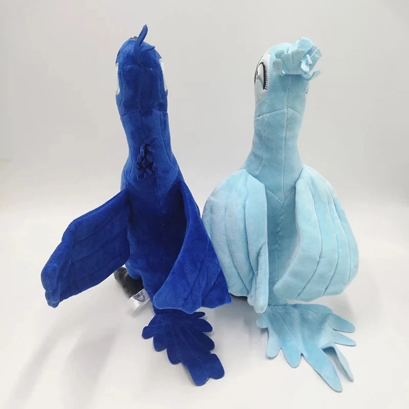 Blue Parrot Plush Toy 30cm (11.8 in) Blu and Jewel Stuffed Bird - Kids Christmas Gift