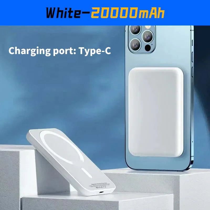 20000mAh Magnetic MagSafe-Compatible Wireless Power Bank 22.5W PD Fast Charger for iOS & Android