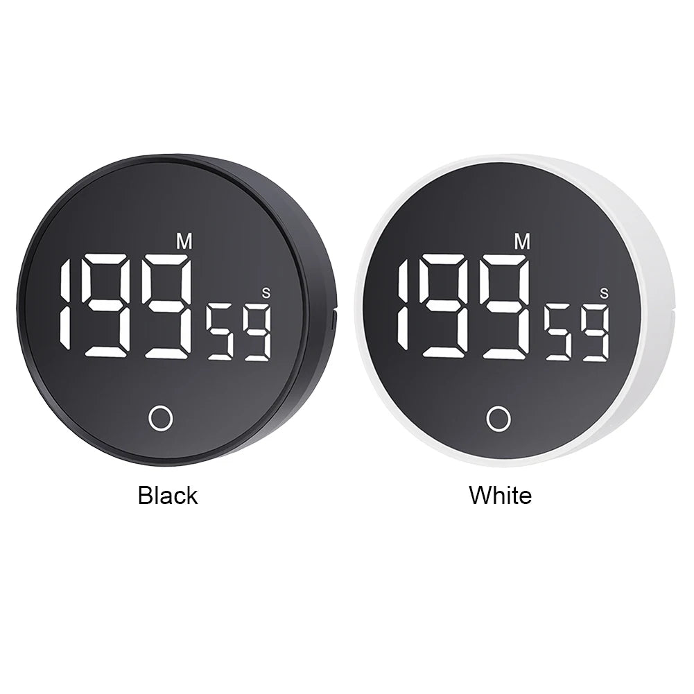 Magnetic Digital Kitchen Timer, Large LED Display, Countdown & Count-Up Alarm, Adjustable Magnetic Stand