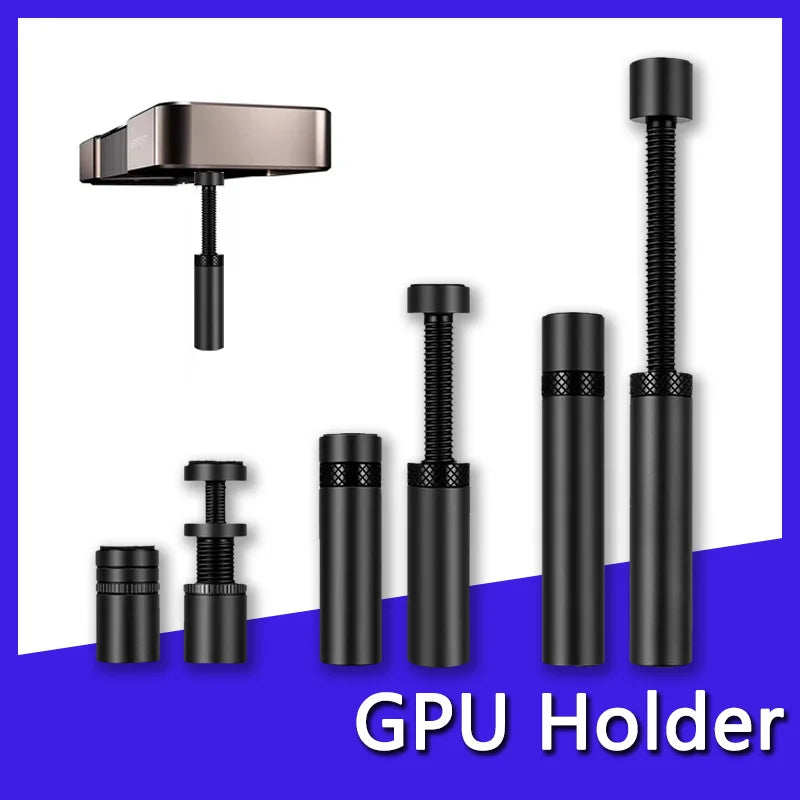 Adjustable Magnetic Aluminum GPU Support Bracket for PC Case - 27-120 mm (1.06-4.72 in) Graphics Card Holder