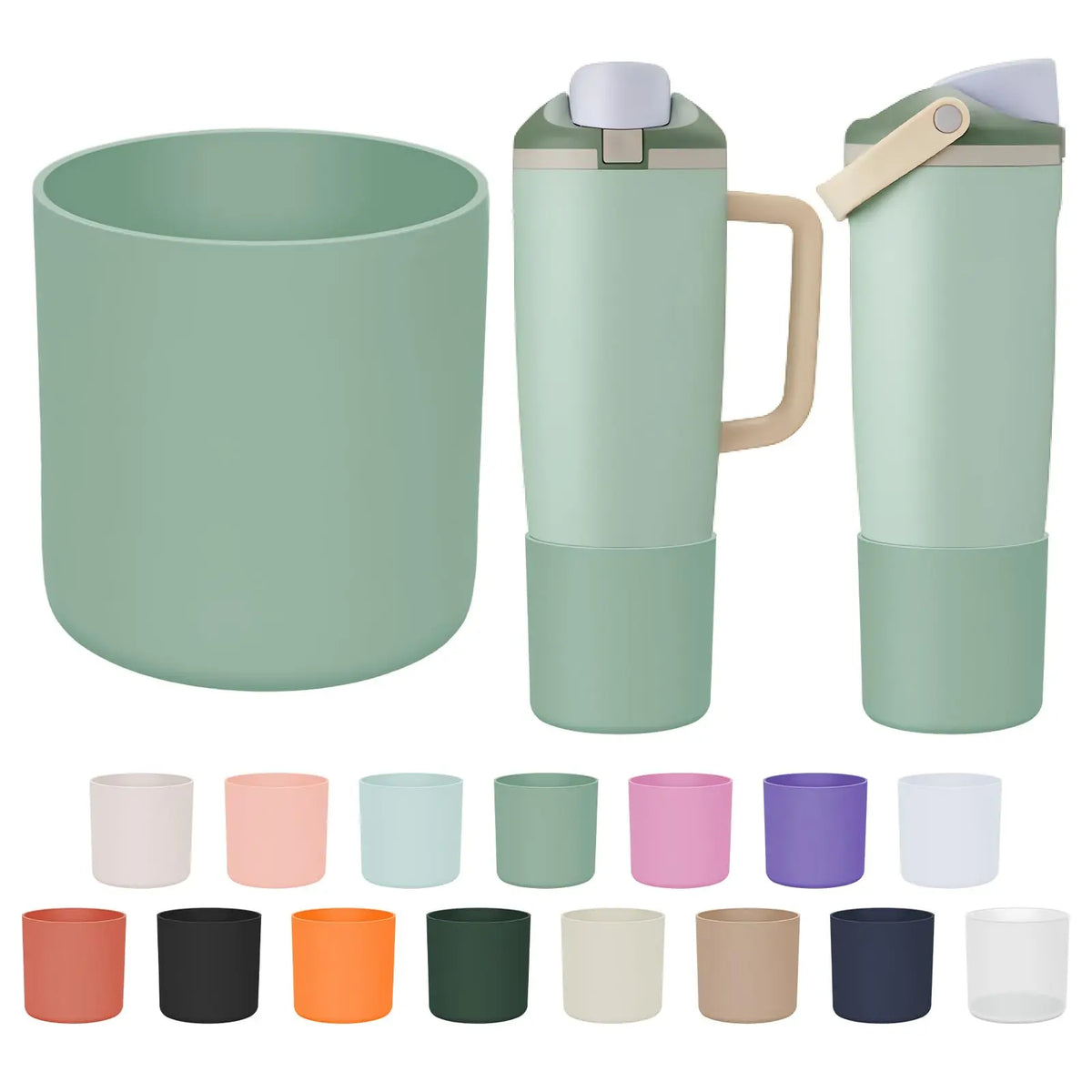 Silicone Protective Boot Sleeve for 30 oz (887 ml) & 40 oz (1.18 L) Tumbler Bottles, Anti-Slip Full-Bottom Cover