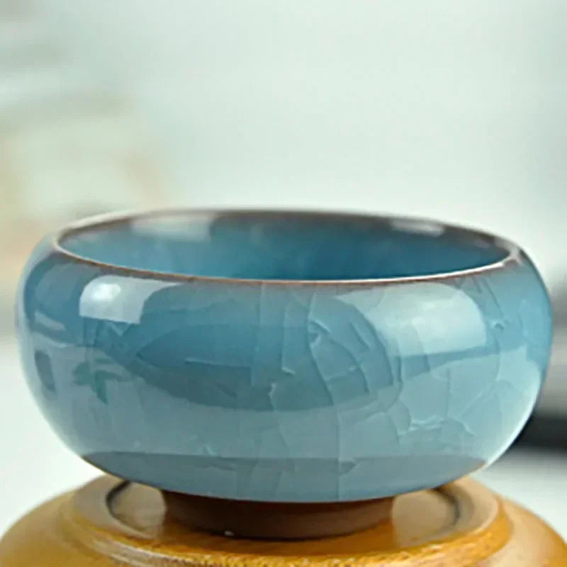 Handmade Ice Crack Ceramic Candlestick Decorative Candle Holder for Home, Party & Wedding