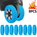 8-Pack Silicone Luggage Wheel Covers – 5 cm (2.0 in) Noise-Reducing Suitcase Caster Protectors