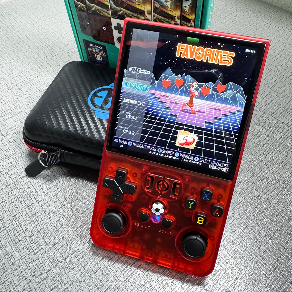 Handheld Retro Game Console 4.0-inch (10.2 cm) IPS 720x720, 64GB/128GB, 22,000 Preloaded Games, Linux, USB-C Charging
