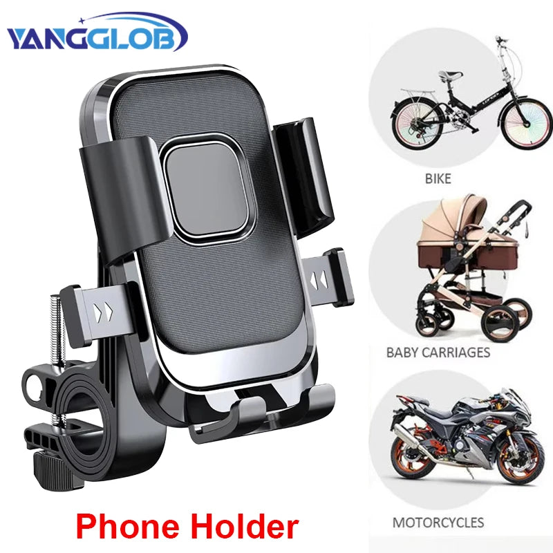Universal Bike & Motorcycle Phone Holder - Fast Locking Rotatable Shockproof Mount