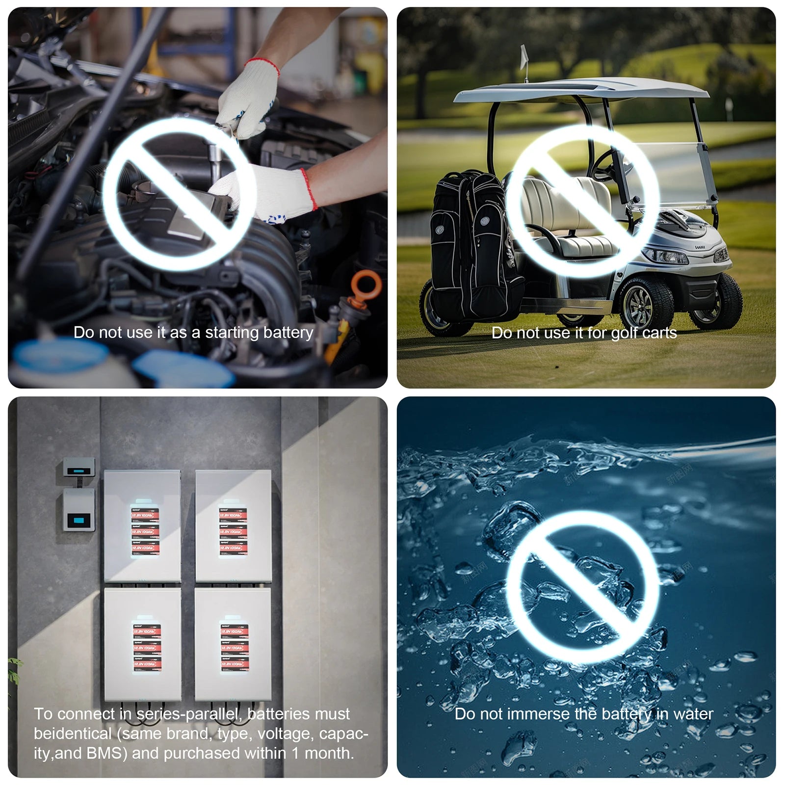 24V 100Ah LiFePO4 Battery 100A BMS 2560W for Solar Systems, RV, Trolling Motor and Home Backup