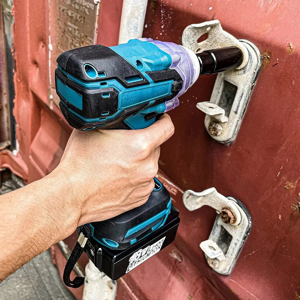 2-in-1 Brushless Cordless Impact Wrench 1/2-Inch Drive with LED Light — 520 N·m Max Torque, Compatible with 18V Batteries