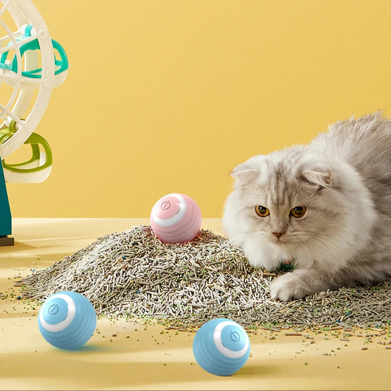 Smart Interactive Cat Ball – Automatic Rolling Electronic Toy for Indoor Cats (1.65 in / 42 mm)